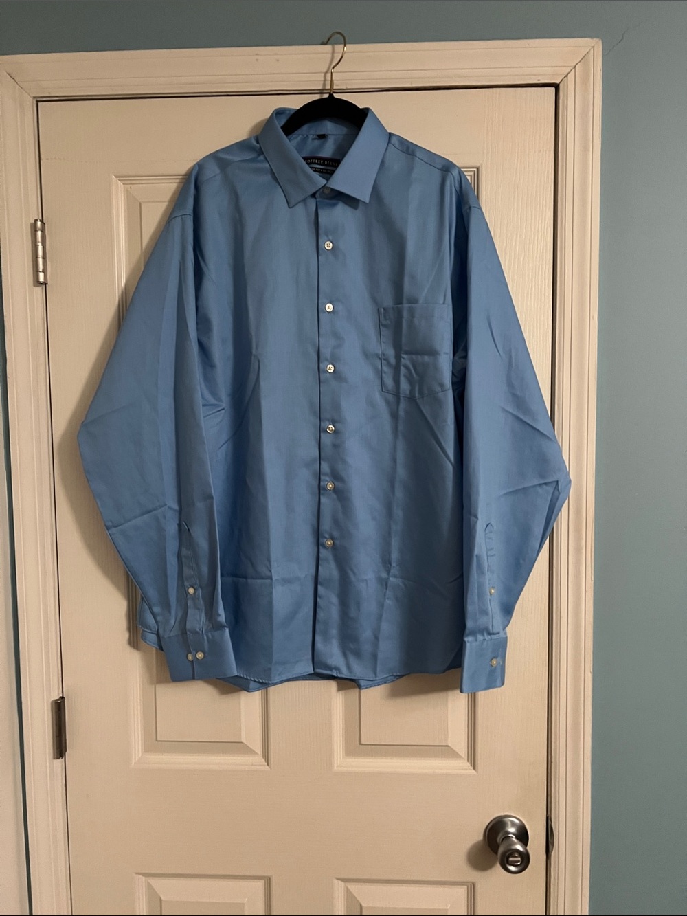 Blue Geoffrey Beene classic for no iron long sleeve dress shirt